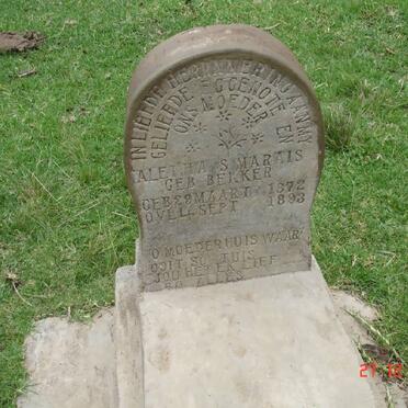 MARAIS Alettha S. nee BEKKER 1872-1893