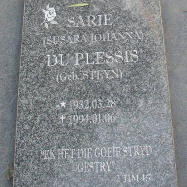 PLESSIS Susara Johanna, du nee STEYN 1932-1994