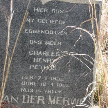MERWE Charles Henry Petrus, van der 1932-1962