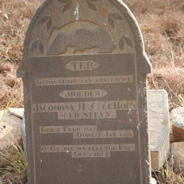 ROUX Jacomina H.C., le  nee STEYN 1861-1932