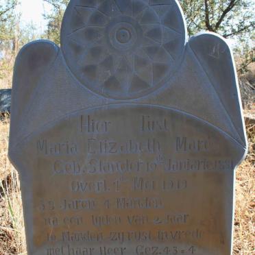 MARE Maria Elizabeth nee STANDER 1881-1919