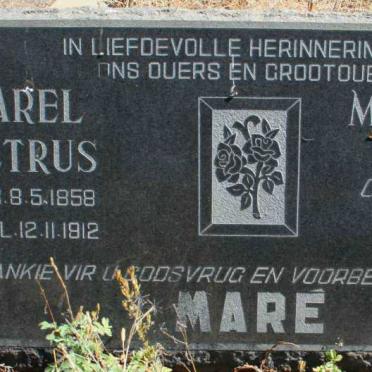 MARE Karel Petrus 1858-1912 &amp; Margaretha Johanna VAN NIEKERK 1858-1931