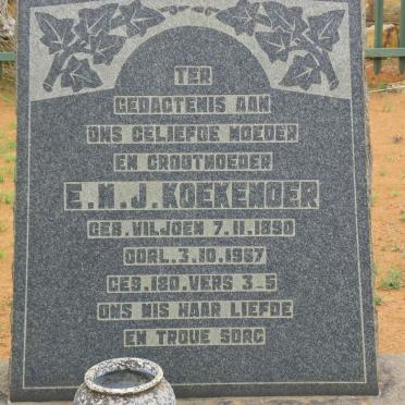 KOEKEMOER E.M.J. nee VILJOEN 1890-1967