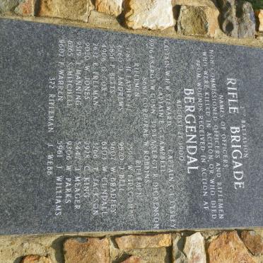 3. Name list - 2nd Battalion Rifle Brigade Monument