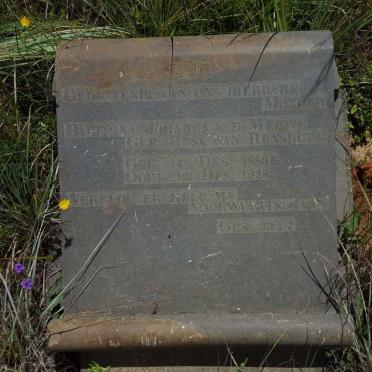 MERWE Baltrina Johanna, v.d. nee JANSE VAN RENSBURG 1888-1948