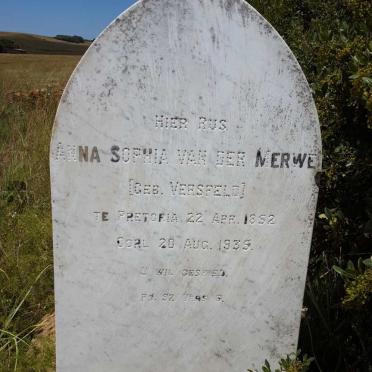 MERWE Anna Sophia, van der nee VERSFELD 1852-1935
