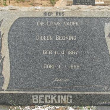 BECKING Gideon 1867-1959