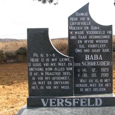 VERSFELD Christina Johanna Maria nee SCHREUDER 1923-2015
