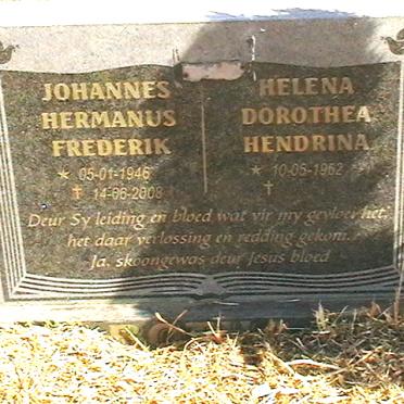 ? Johannes Hermanus Frederik 1946-2008 &amp; Helena Dorothea Hendrina 1952-