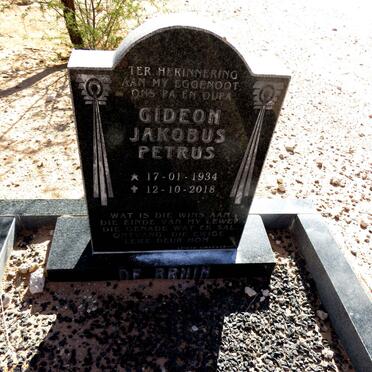 BRUIN Gideon Jakobus Petrus, de 1934-2018