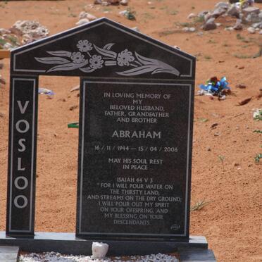 VOSLOO Abraham 1944-2006