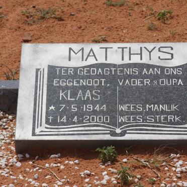 MATTHYS Klaas 1944-2000