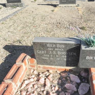 BOOYSEN Gert J.S. 1897-1979