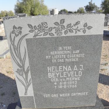 BEYLEVELD Helena A.J. nee van der MERWE 1893-1966