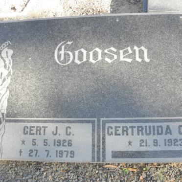 GOOSEN Gert J.C. 1926-1979 &amp; Gertruida C.P. 1923-
