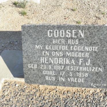 GOOSEN Hendrika F.J. nee ESTERHUIZEN 1887-1958