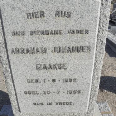 IZAAKSE Abraham Johannes 1892-1959
