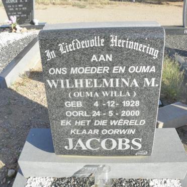 JACOBS Wilhelmina M. 1928-2000