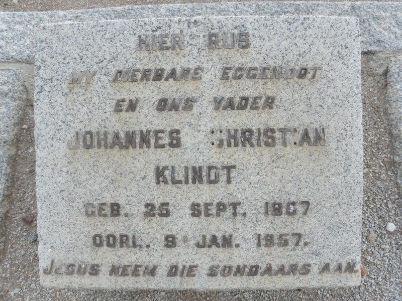 KLINDT Johannes Christian 18?7-1957