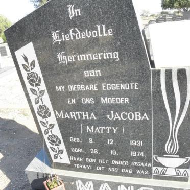 MANS Martha Jacoba 1931-1974