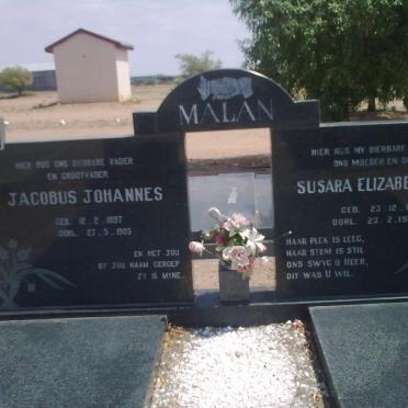 MALAN Jacobus Johannes 1897-1985 &amp; Susara Elizabeth Maria 1905-1974