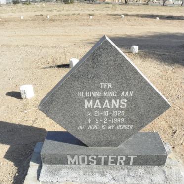 MOSTERT Maans 1929-1989