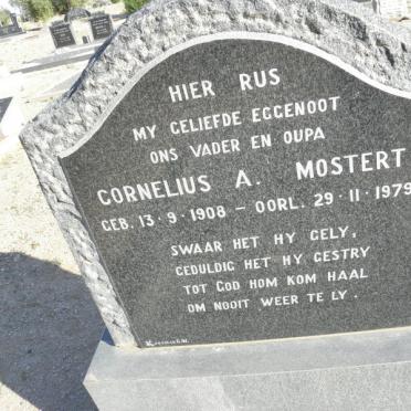 MOSTERT Cornelius A. 1908-1979