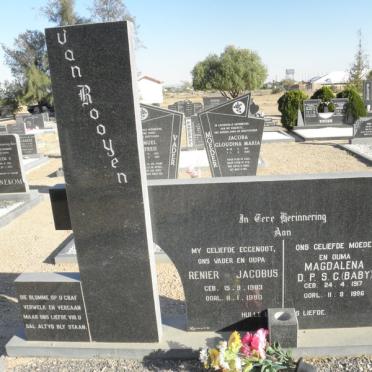 ROOYEN Renier Jacobus, van 1903-1980 &amp; Magdalena D.P.S.C. 1917-1996