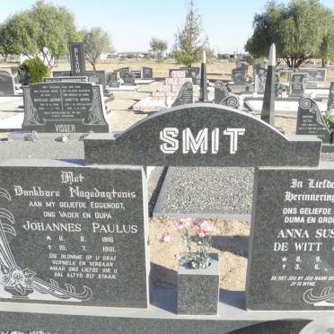 SMIT Johannes Paulus 1916-1981 &amp; Anna Susanna de WITT 1920-2004