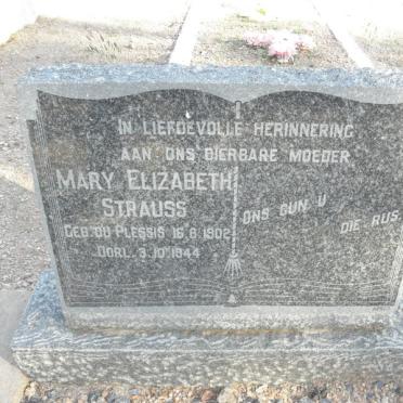 STRAUSS Mary Elizabeth nee du PLESSIS 1902-1944