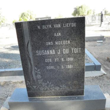 TOIT Susanna J., du 1901-1981