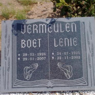 VERMEULEN Boet 1926-2007 &amp; Lenie 1925-2002