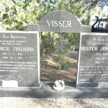 VISSER George Frederik 1903-1974 &amp; Hester Josina HENNING 1907-1987