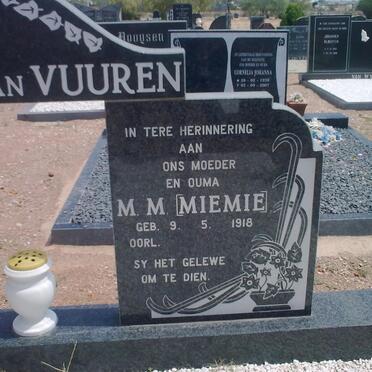 VUUREN M.M., Jansen van 1918-