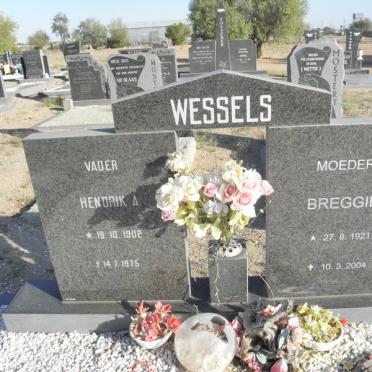 WESSELS Hendrik A. 1902-1975 &amp; Breggie 1921-2004