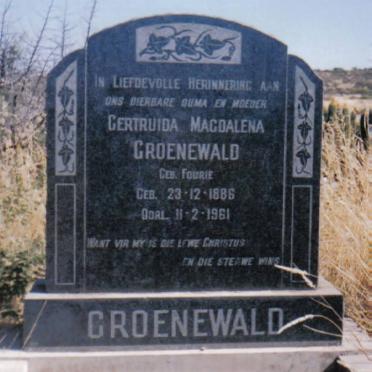 GROENEWALD Gertruida Magdalena nee FOURIE 1886-1961