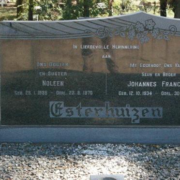 ESTERHUIZEN Johannes Francois 1934-1969 &amp; Noleen 1935-1970