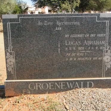 GROENEWALD Lucas Abraham 1920-1976