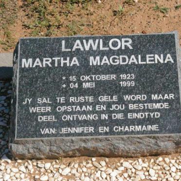 LAWLOR Martha Magdalena 1921-1999
