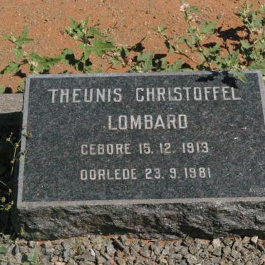 LOMBARD Theunis Christoffel 1913-1981