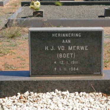 MERWE H.J., vd. 1911-1984