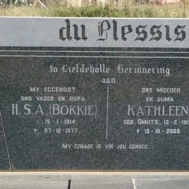 PLESSIS H.S.A., du 1914-1977 &amp; Kathleen SMUTS 1915-2003
