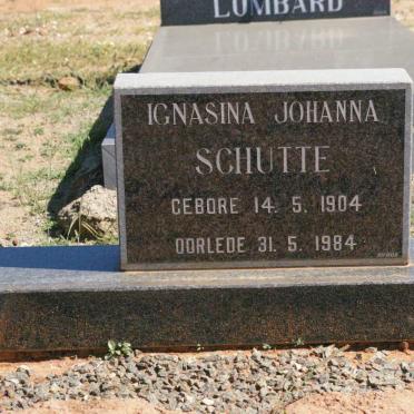 SCHUTTE Ignasina Johanna 1904-1984