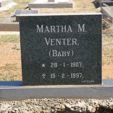 VENTER Martha M. 1907-1997
