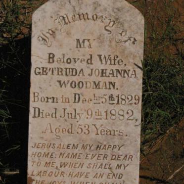 WOODMAN Getruda Johanna 1829-1882