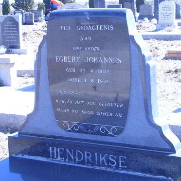 HENDRIKSE Egbert Johannes 1902-1972