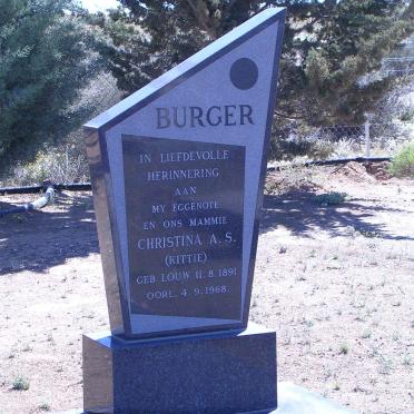 BURGER Willem P. 1889-1981 &amp; Christina A.S. LOUW 1891-1968