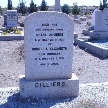 CILLIERS Charl Andries 1853-1920 &amp; Cornelia Elizabeth BRUWER 1856-1951