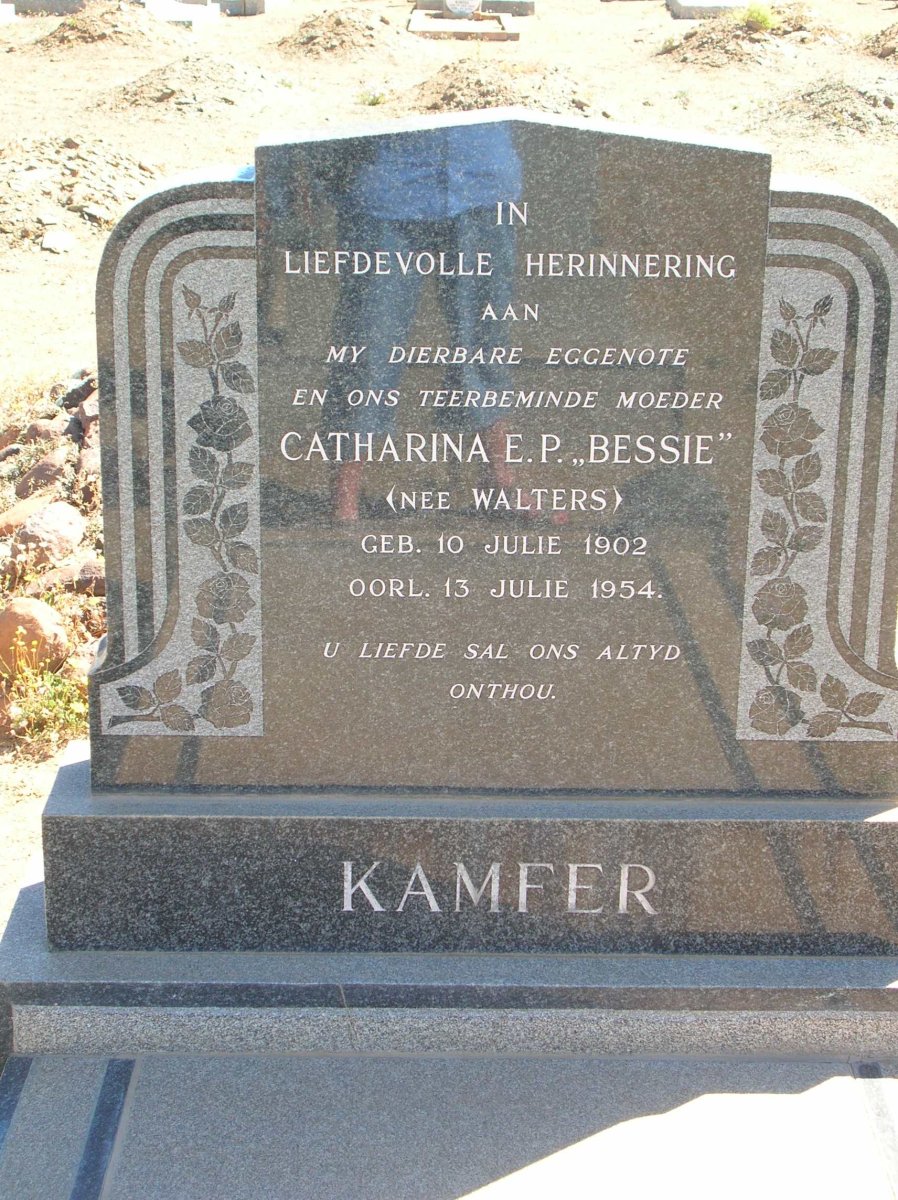 KAMFER Catharina E.P. nee WALTERS 1902-1954