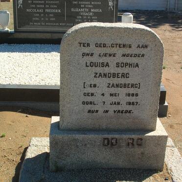 ZANDBERG Louisa Sophia nee ZANDBERG 1886-1957